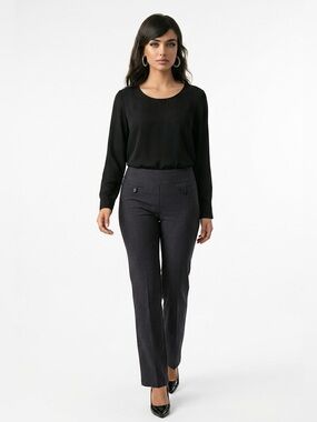 SOHO Apparel LTD Charcoal Grey Stretch Pull-On Dress Pants Size PL